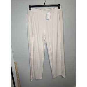 NWT Barefoot Dreams SAND DUNE Brushed Fleece Pants Women's XL $155